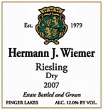 Hermann J. Wiemer - Riesling Dry Finger Lakes 2020 (375ml)